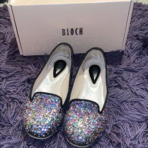 Bloch shira multi glitter sparkle loafer flats